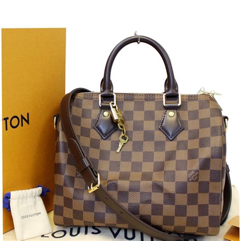 louis vuitton speedy bandouliere 25 damier ebene vs monogram